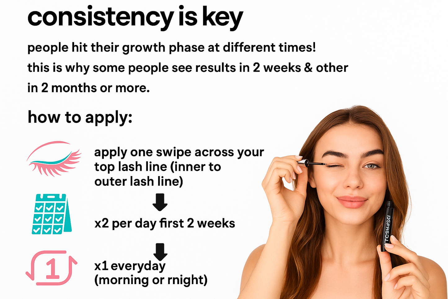PETALASH application instructions with consistency messaging